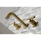Kingston Brass KS8123CML Manhattan 2-Handle 8" Wall Mount Bathroom Faucet, Brass KS8123CML - alternate 3